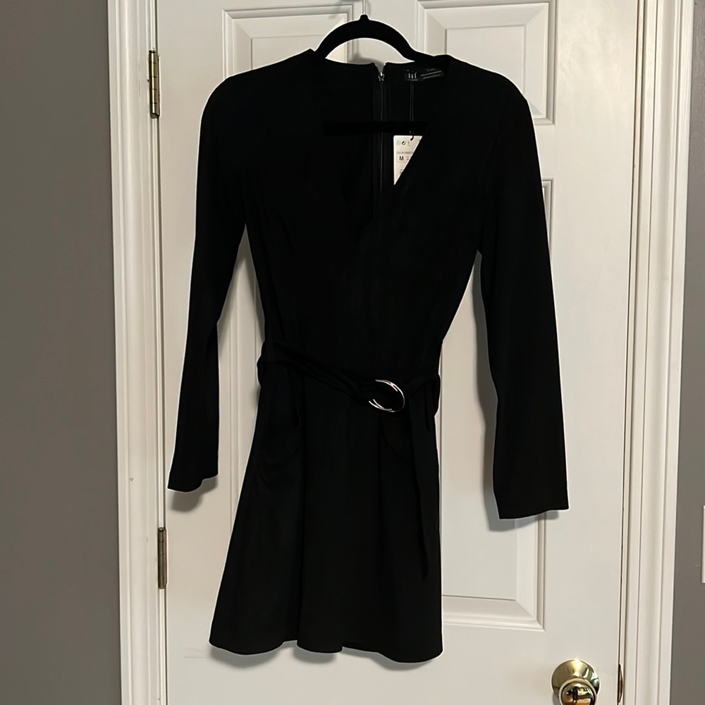 Zara TRF collection new with tags black suede dress size M NWT